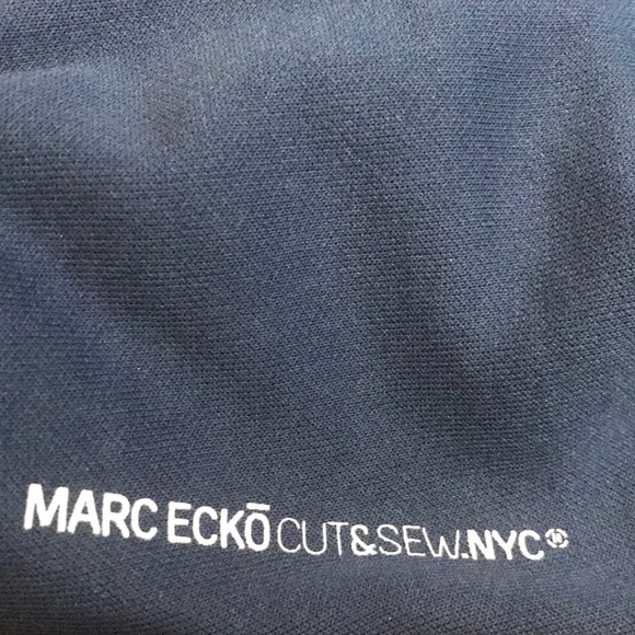 Marc Ecko Cut & Sew Medium Blue Utility Cargo Men Jacket. Full zip bomber style. - Picture 4 of 5